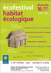 Eco festival : habitat écologique. Le dimanche 16 septembre 2012 à Vert-Saint-Denis. Seine-et-Marne. 